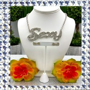 🔥sale🔥 Necklace w/ Crystal SEXY Earring Set